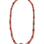 Japanese Red Flower Handcrafted Necklace