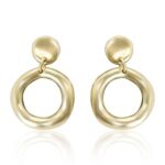 Gold Plated  Doughnut Earring