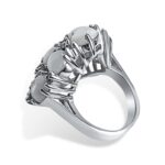 Silver Milk Glass Ring